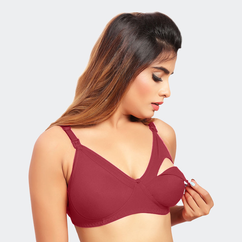 Prithvi Feeding Bra (Burgundy)