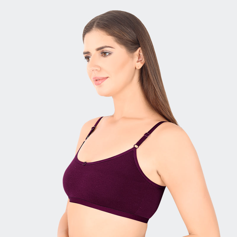 Beginners Plain Rainbow green cotton colour round stitched bra at Rs  100/piece in Dhalavoipuram